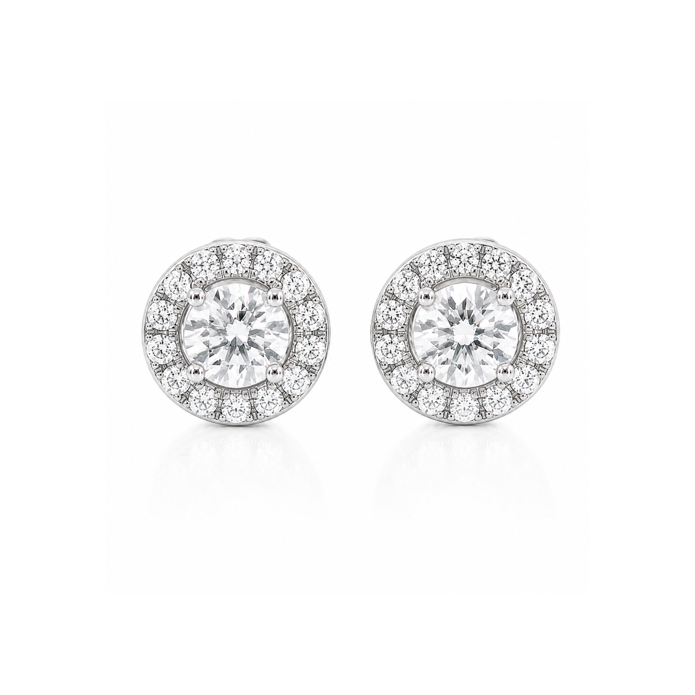 Diamond Halo Studs