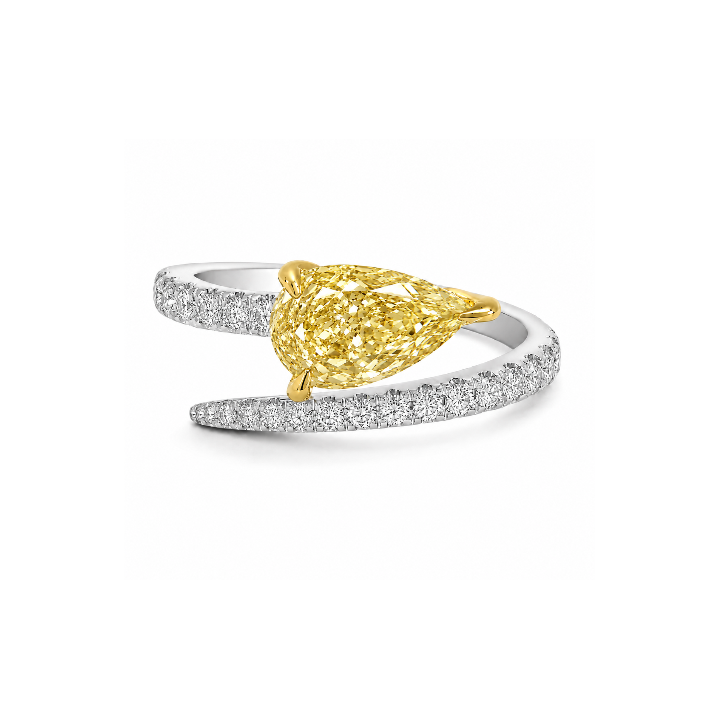 The Entwined Ring - Yellow Diamond