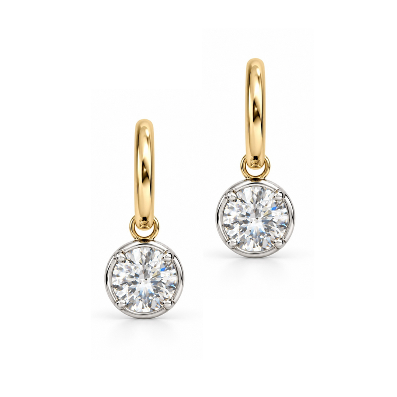 Elegant 2.10ct Daily Drops earrings by Appleby Jewellers Dublin, showcasing delicate gold earrings with sparkling drop-shaped gemstones.