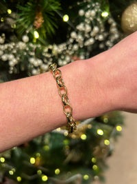 Gold Oval Belcher Bracelet