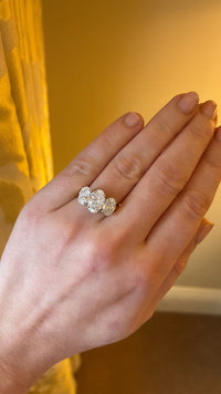 Elegant Trinity Oval Engagement Ring featuring a 3.83ct diamond set in a polished band by Appleby Jewellers Dublin