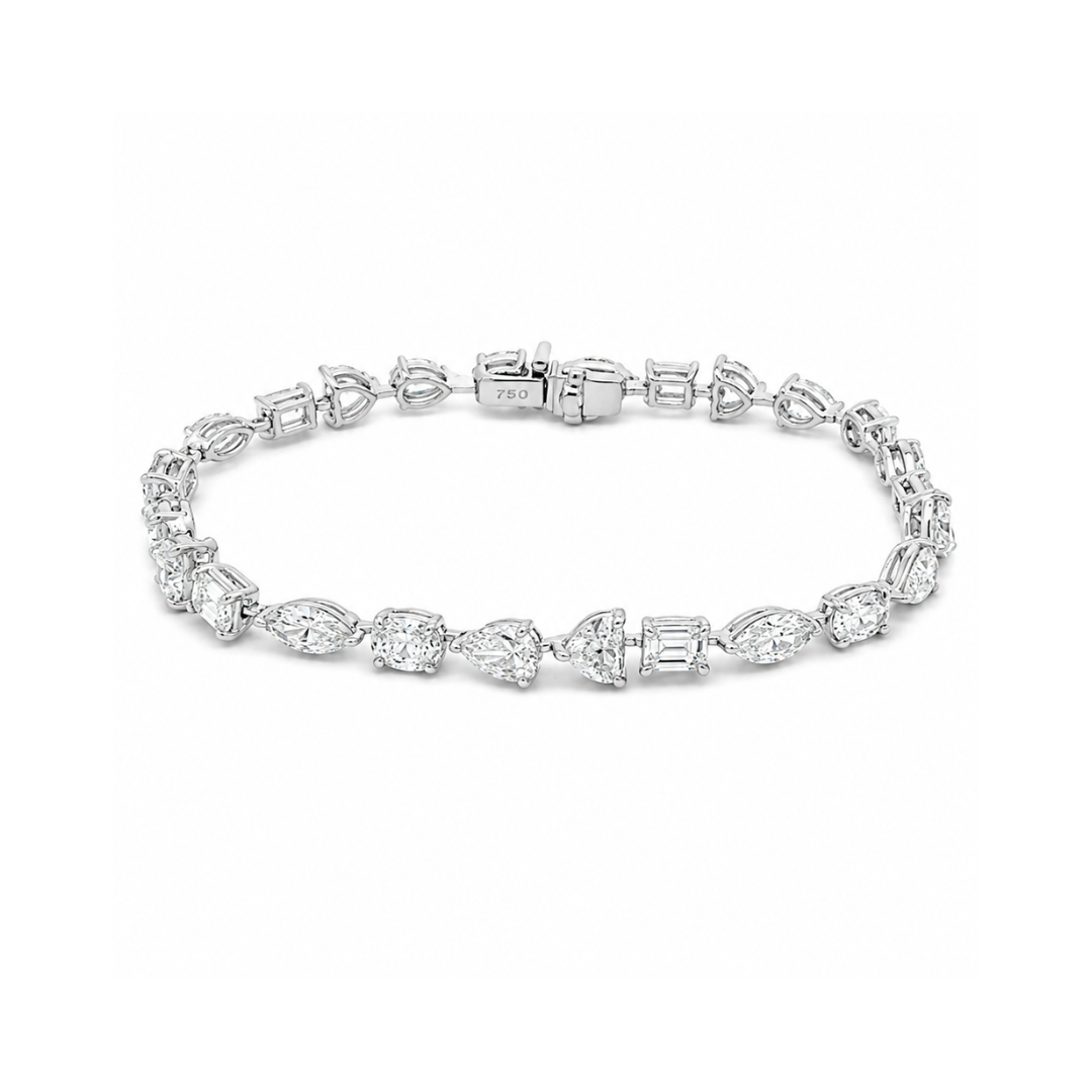 Elegant Appleby Diamond Fancy Cut Bracelet featuring sparkling diamond accents on a sleek tennis bracelet style.