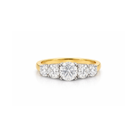 Elegant Appleby Jewellers Dublin five-stone diamond ring with sparkling diamonds set in a sleek band.