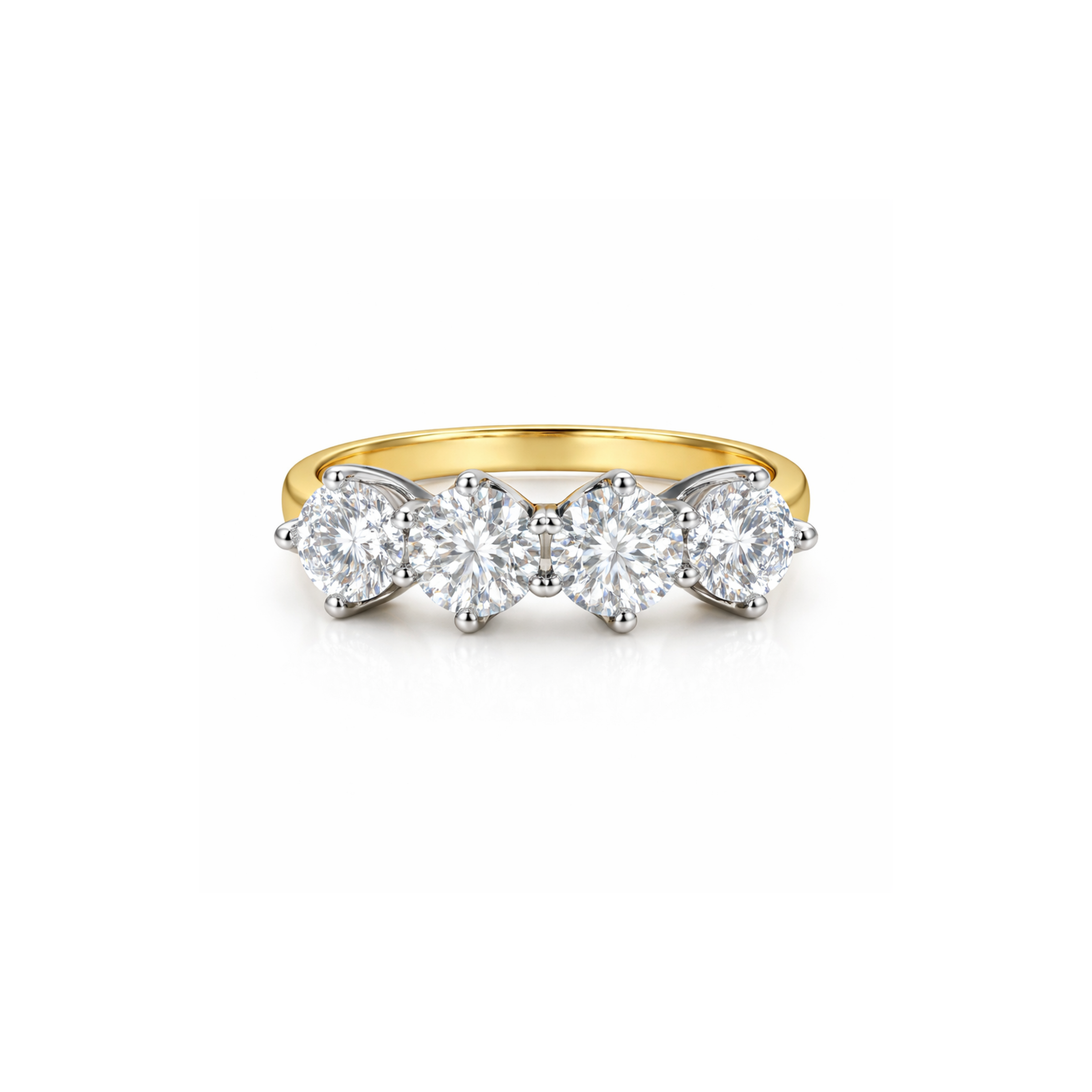 Diamond Garland Ring with four stones from Appleby Jewellers Dublin, featuring an elegant eternity design and sparkling gemstone details.