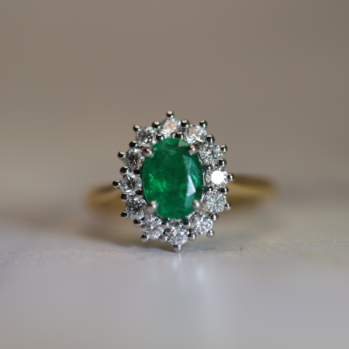 Kate Emerald & Diamond Ring