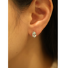 Oval Aquamarine Studs