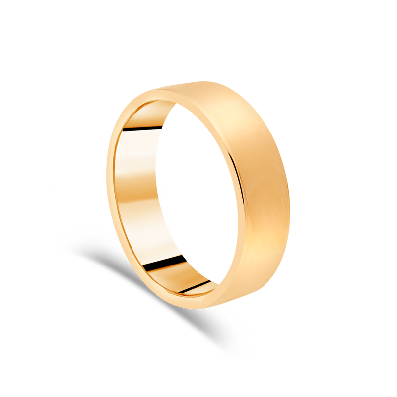 Contemporary Flat Gents Wedding Ring