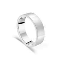 Contemporary Flat Gents Wedding Ring