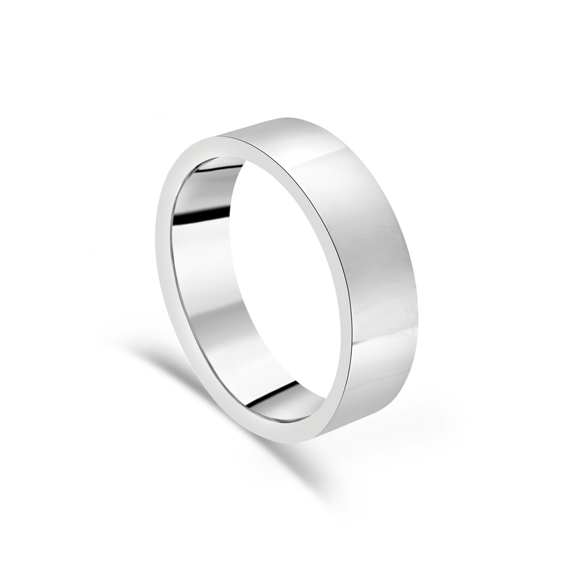 Contemporary Flat Gents Wedding Ring