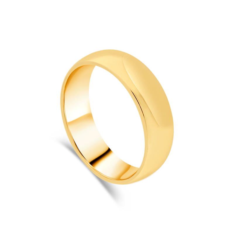 D-Shaped Gents Wedding Ring