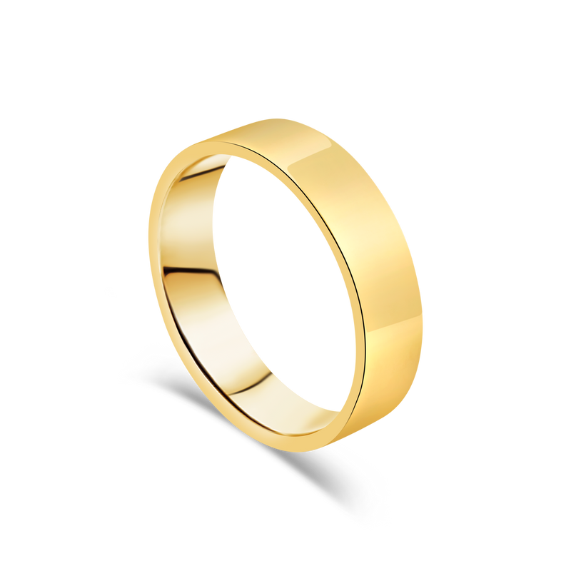 Contemporary Flat Gents Wedding Ring