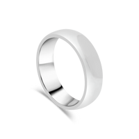D-Shaped Gents Wedding Ring - Platinum - Appleby Jewellers Dublin