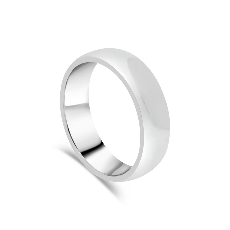 D-Shaped Gents Wedding Ring - Platinum - Appleby Jewellers Dublin