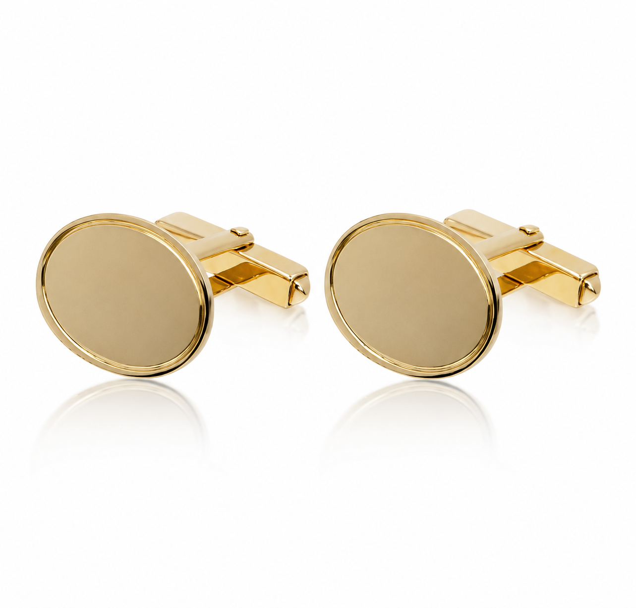 Classic Oval Gold Cufflinks