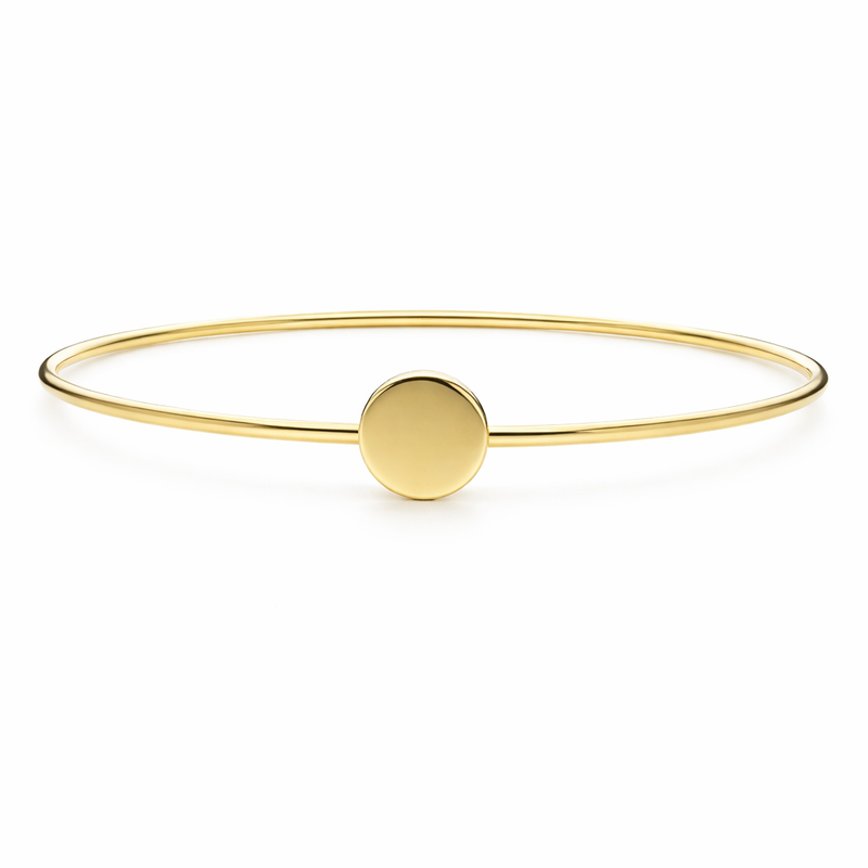 Gold Disc Bangle - Appleby Jewellers Dublin