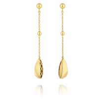 14ct Gold Pebble Drop Earrings