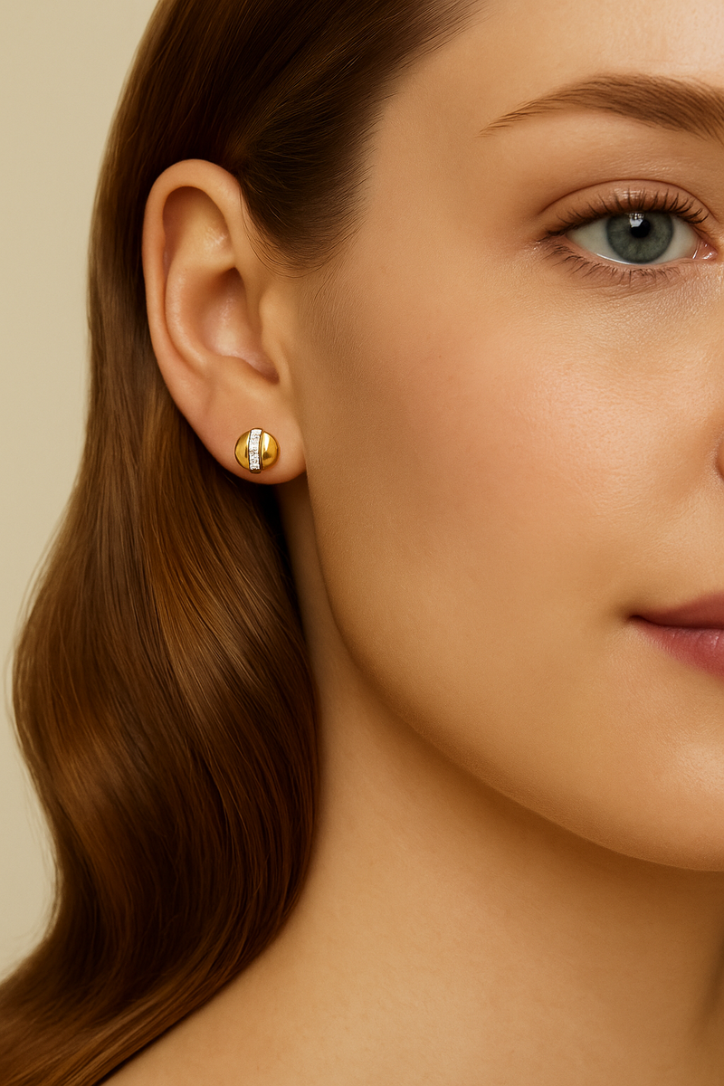 14ct Gold & Diamond Stud Earrings