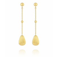14ct Gold Pebble Drop Earrings
