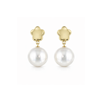 Golden Blossom Bridal Pearl Earrings by Appleby Jewellers Dublin, featuring elegant gold and pearl design for special occasions.