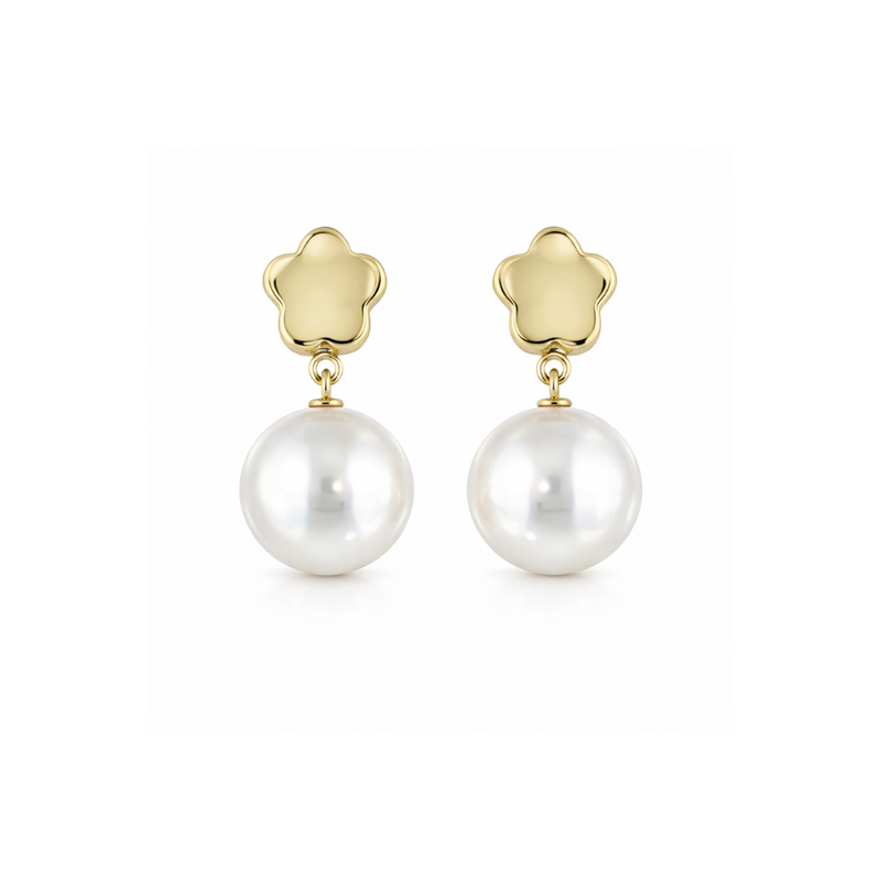 Golden Blossom Pearl Earrings - Appleby Jewellers Dublin