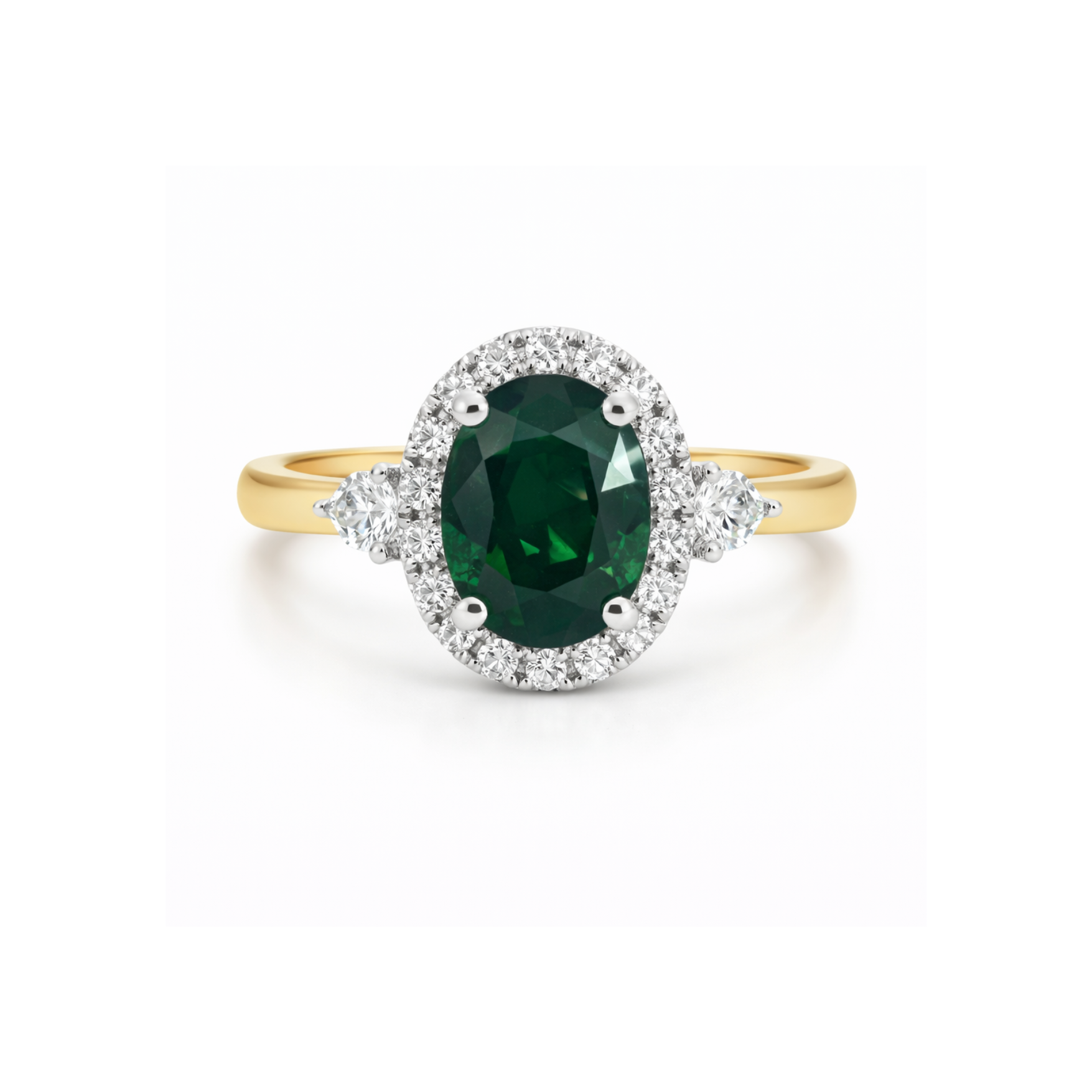 Green Sapphire Corrine diamond ring by Appleby Jewellers Dublin featuring a vibrant green sapphire set in a elegant band.