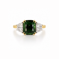 The Tranquility - Cushion Cut Green Sapphire (3.54ct)