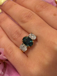 The Trinity Green Sapphire Ring