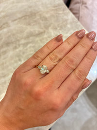 Elegant diamond ring with pear-shaped side stones totaling 2.00ct, crafted by Appleby Jewellers Dublin.