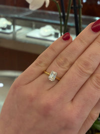 Criss-Cut Diamond Solitaire Ring by Appleby Jewellers Dublin, showcasing a sparkling diamond set on a sleek band.