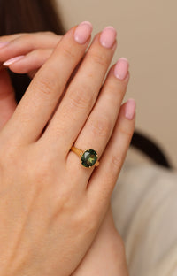 Aurelia Green Tourmaline Ring (3.45ct)