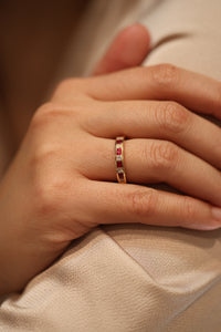 Ruby and Diamond Channel Eternity Ring (18ct Gold)