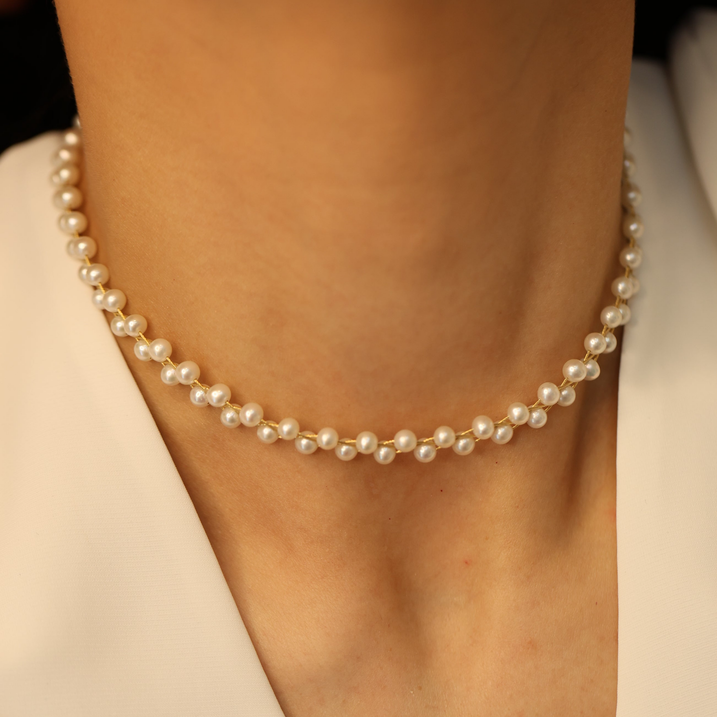 18ct Gold Pearl Collar