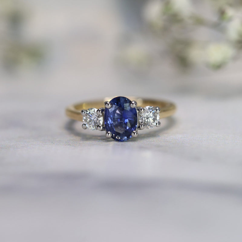 The "Tulip" with Sapphire and Diamond