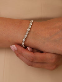 Oval Cut Diamond Tennis Bracelet
