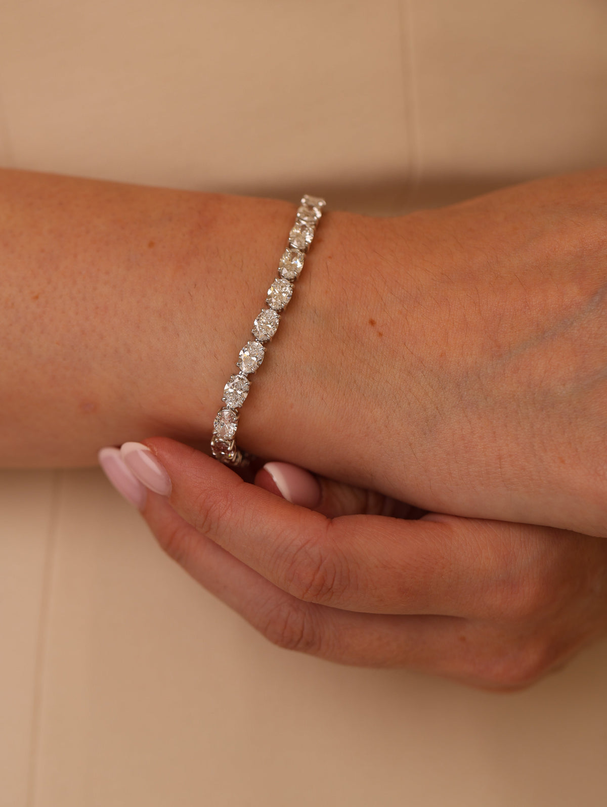 Oval Cut Diamond Tennis Bracelet
