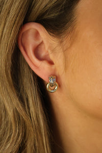 Knot Two-Tone Earrings