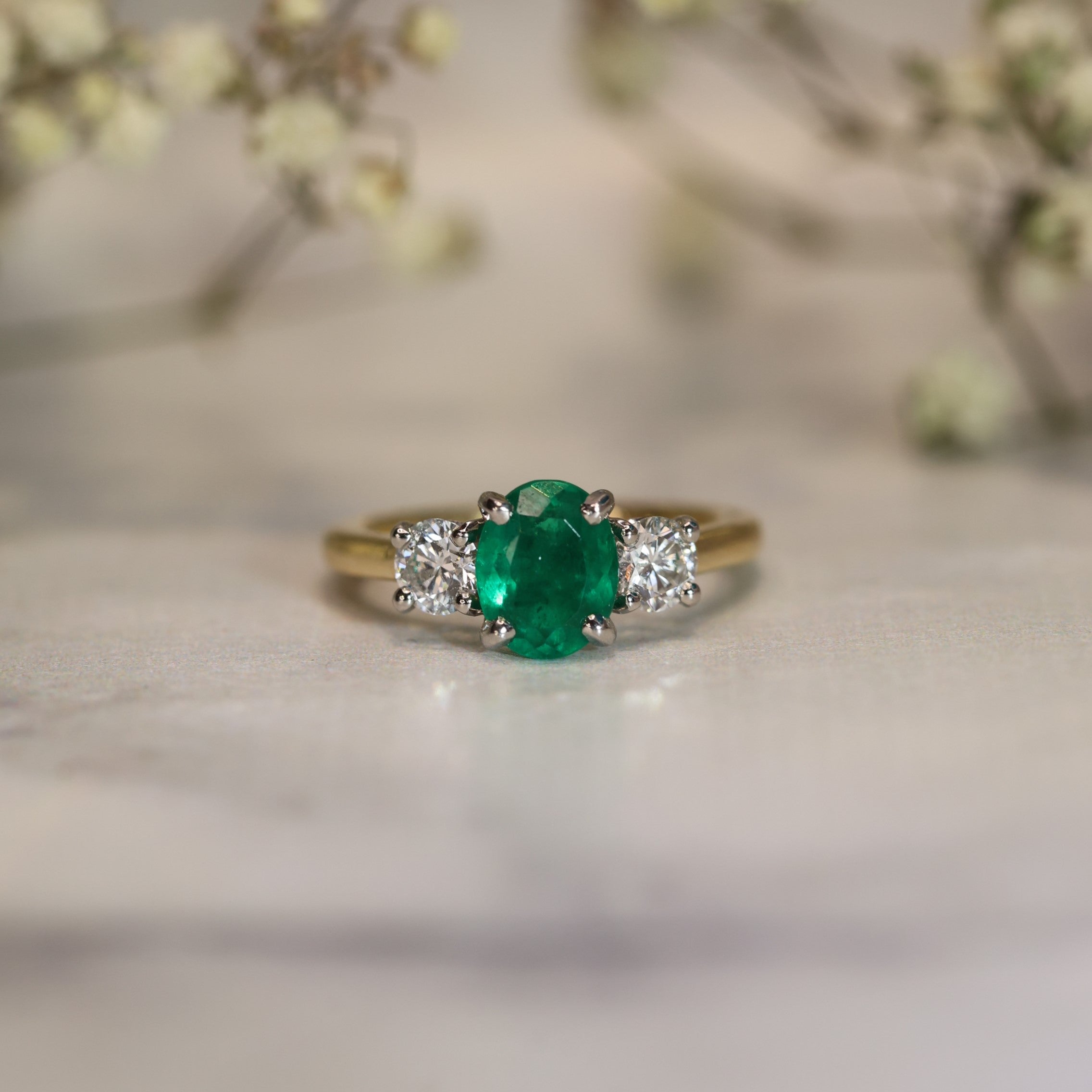 "Ensemble" Emerald & Diamond Ring