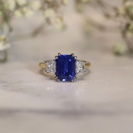 Tranquility - with a Royal Blue 4.24ct Sapphire
