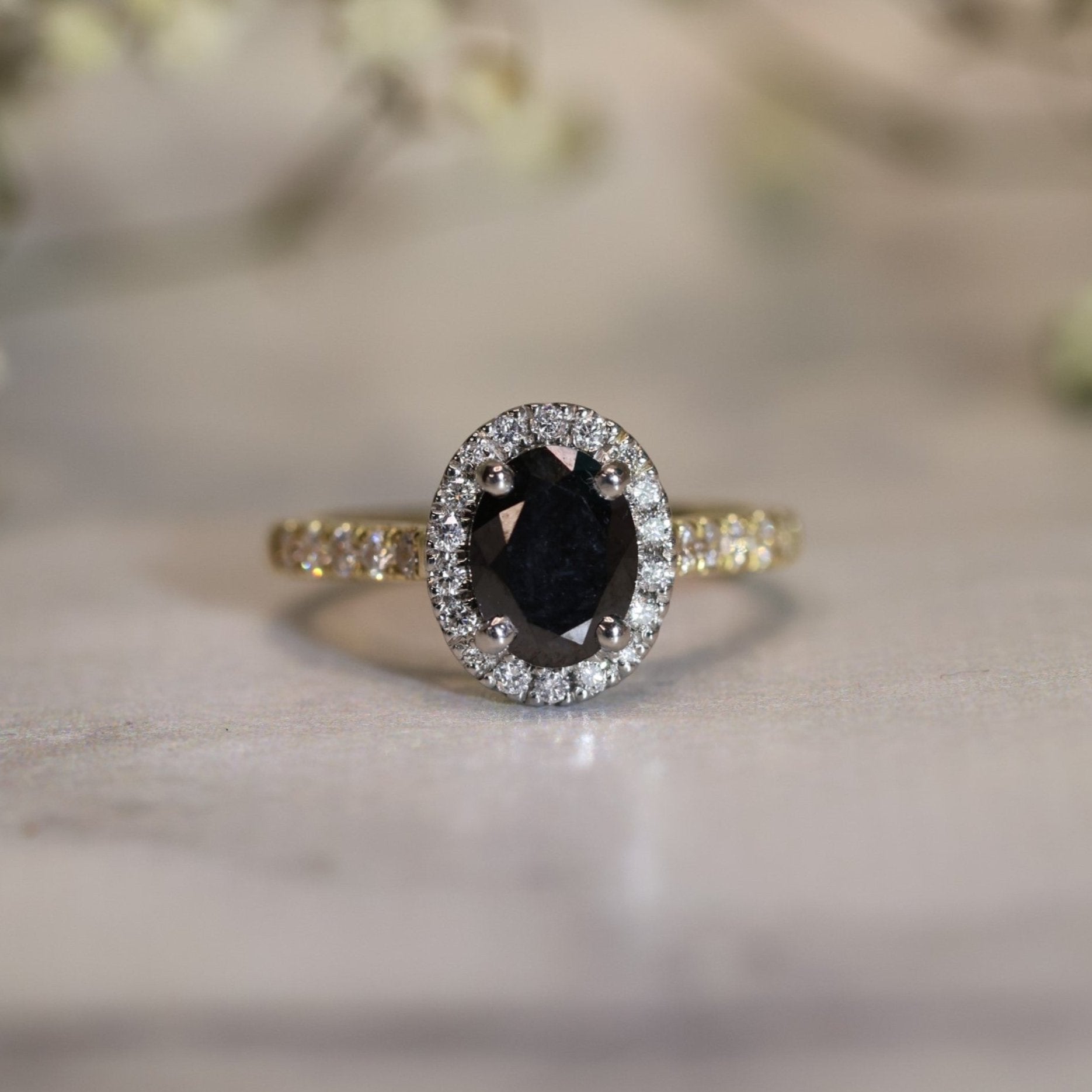 The 'Corrine' Black Sapphire Ring