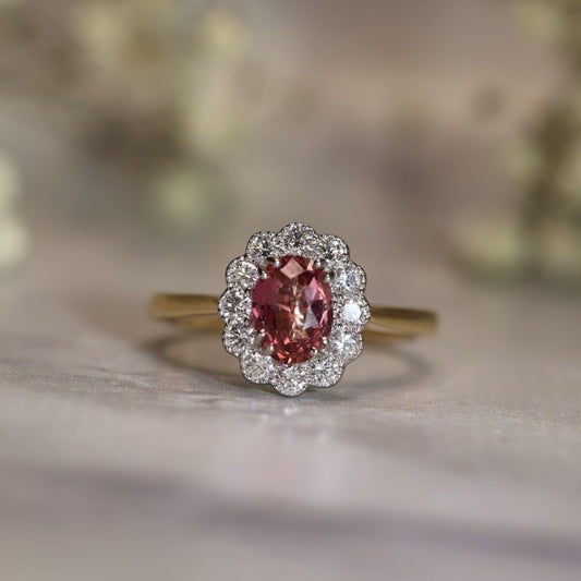 Kate Flower - Pink Padparadscha Sapphire