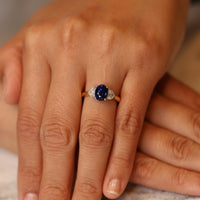 Tranquility with a Vivid Blue Sapphire