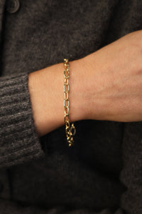 Gold Oval Link Bracelet