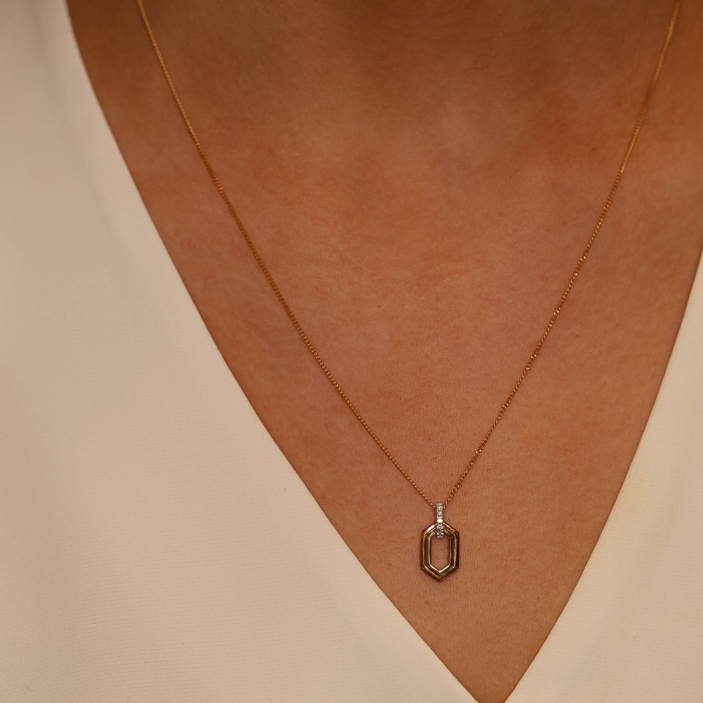 Gilded Rose Diamond Pendant