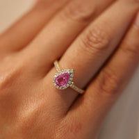 Corrine Pink Pear-Shaped Sapphire