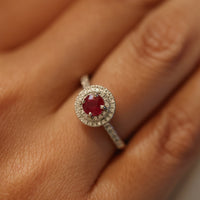 Ruby Halo Ring