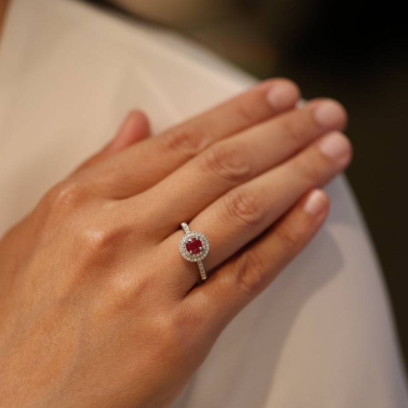 Ruby Halo Ring