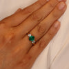 "Ensemble" Emerald & Diamond Ring