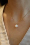 18ct Yellow Gold Large Pearl and Diamond Pendant