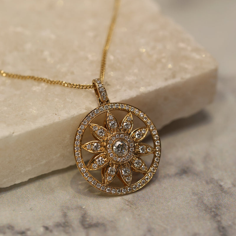 Sundial Diamond Pendant