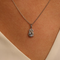 Blue Topaz & Diamond Pendant